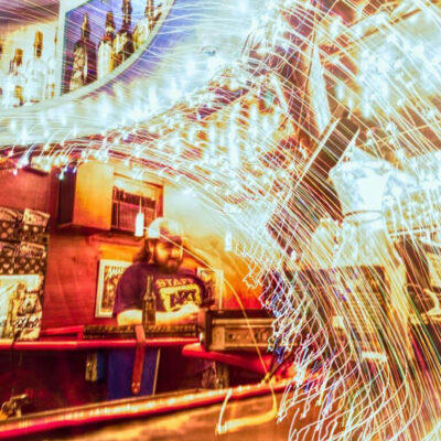 Art Bar with streaming light effects